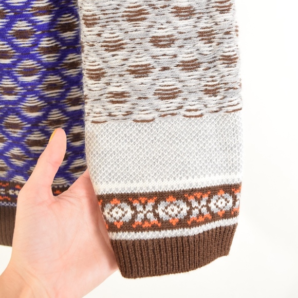 ❌SOLD❌J.Crew Reverse Fairisle Merino Wool Sweater - Picture 6 of 7